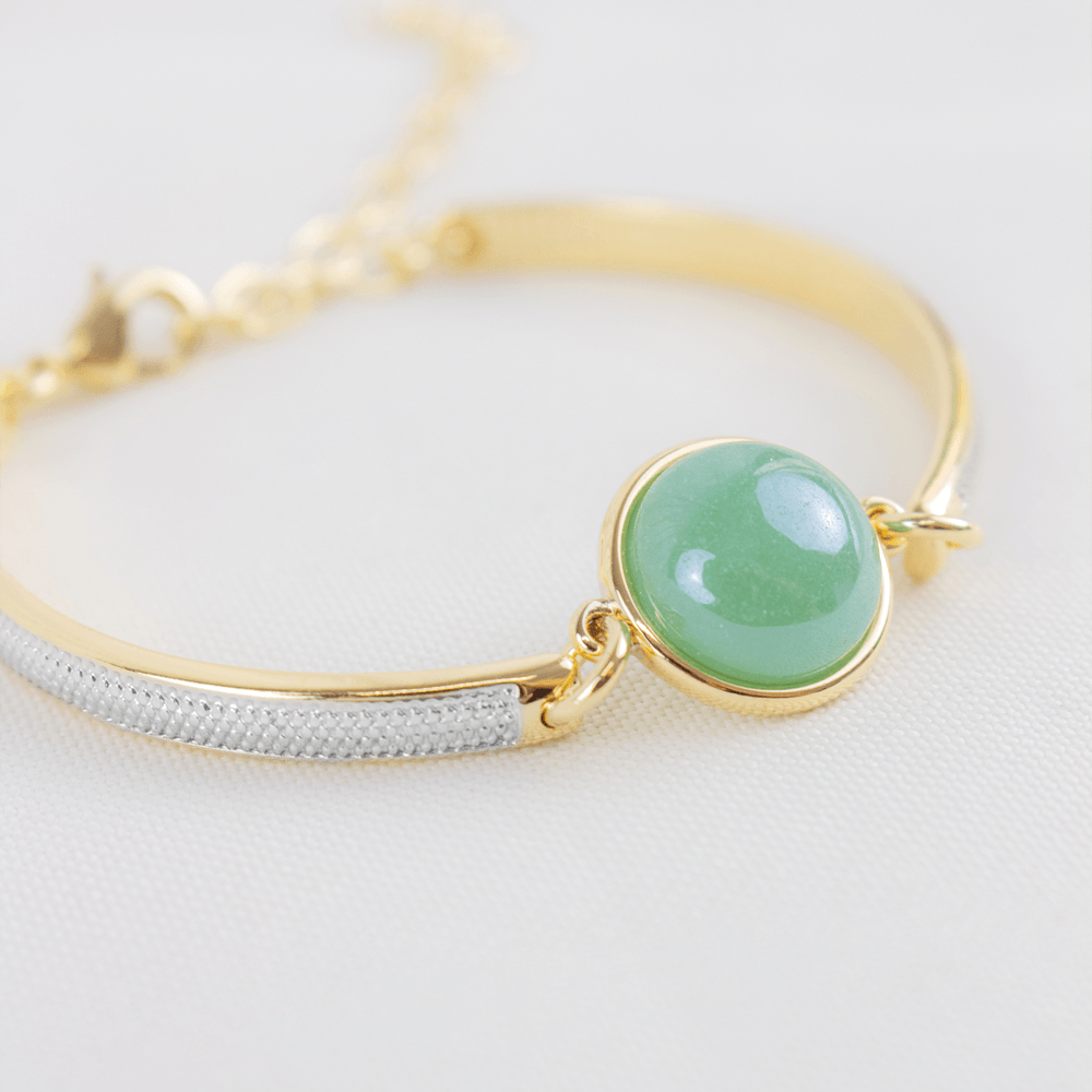 Pulseira Detalhes Pedra Banho Ouro 18k Rosa Valverde