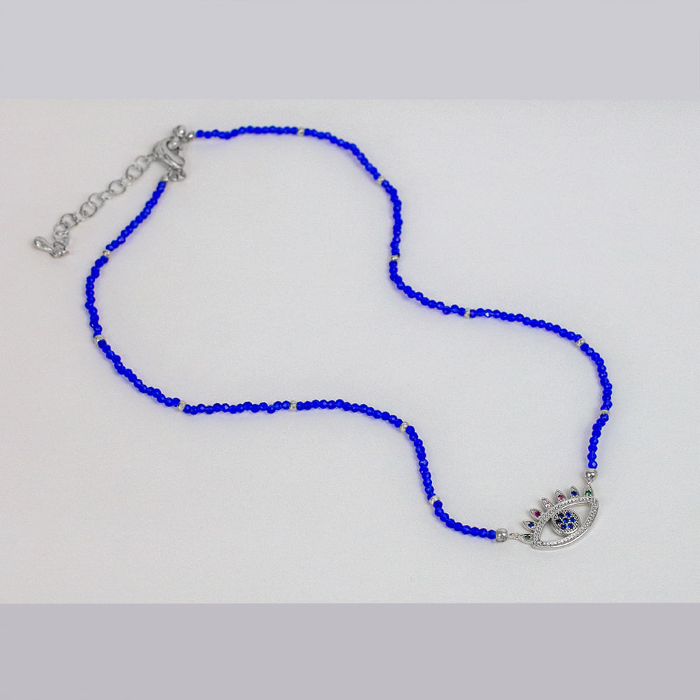 Pulseira Olho Grego Azul Claro - Céu de Prata